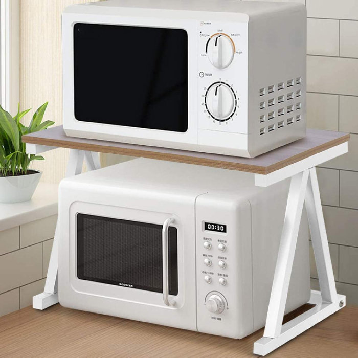 Latitude Run® Microwave Oven Stand, 2Tiers Microwave Storage Rack